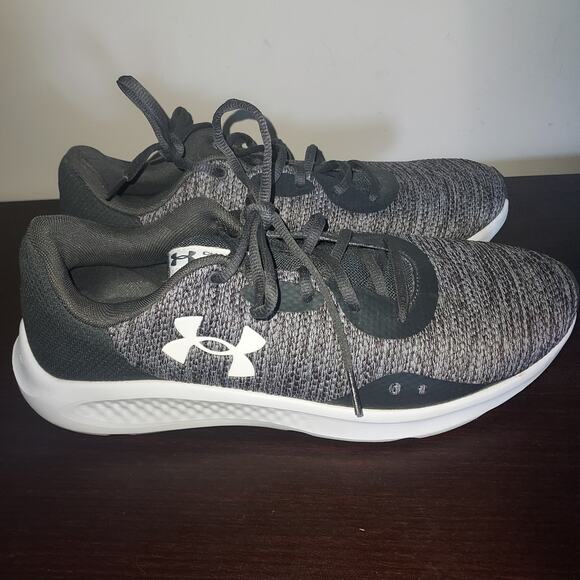 Under Armour Men's Sneakers 10M Charged Pursuit Athletic Lace Up Black White - Picture 3 of 13